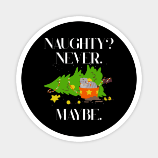 Mischief Cat Topples Christmas Tree — Naughty? Never. Maybe. Magnet